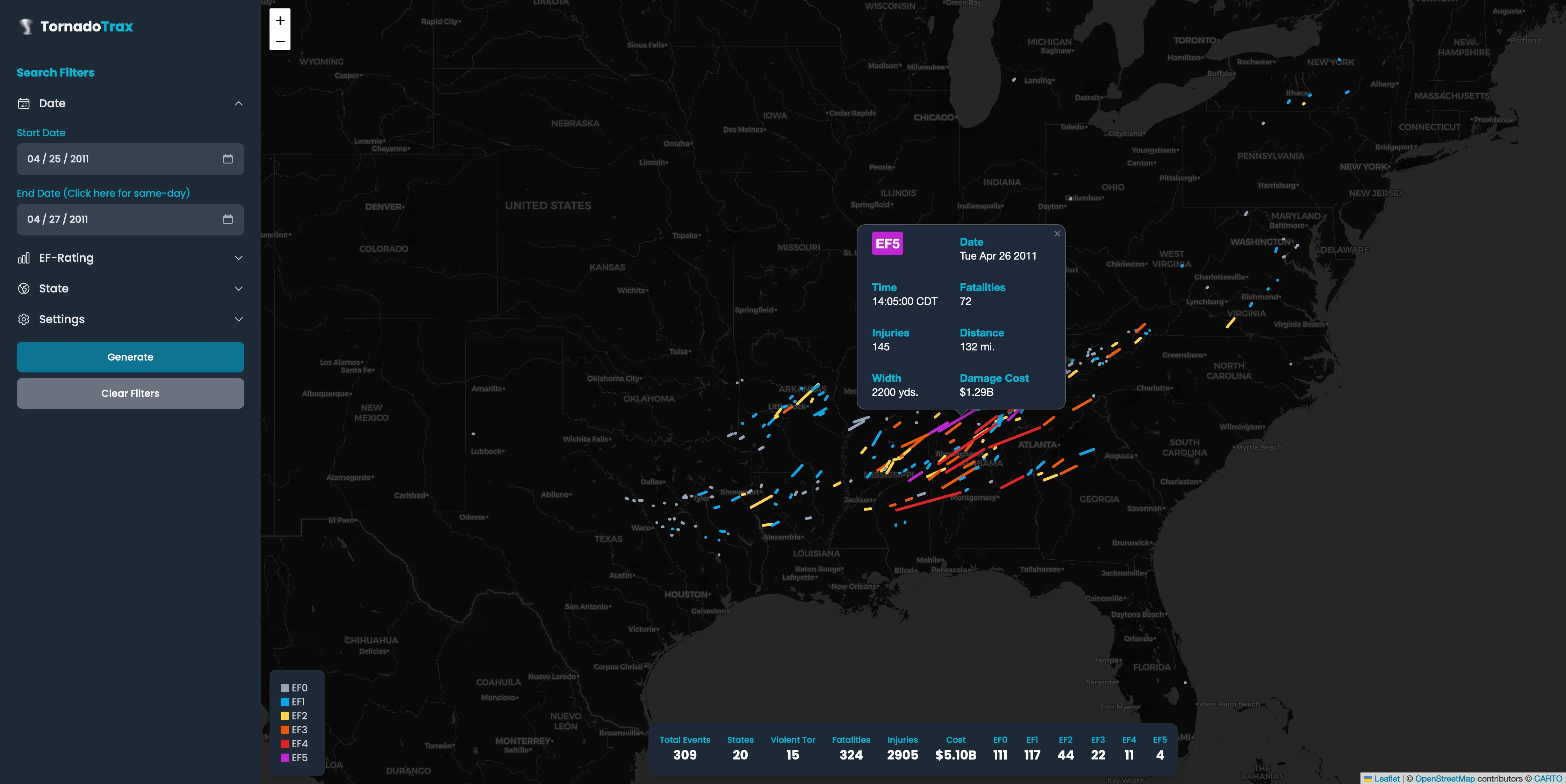 The TornadoTrax Application